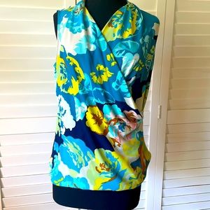 CAbi #741 Spring Blossom Top Blouse EUC
